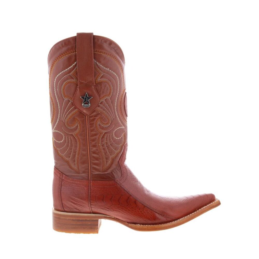 Los Altos Mens Ostrich Leg Boots XXX-Toe Brown Boots (NWT)